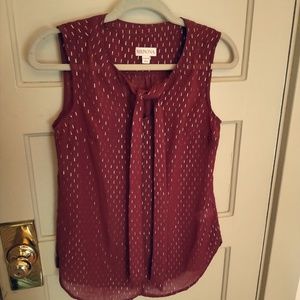 Burgundy blouse with gold detail by Merona